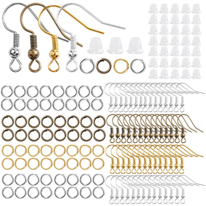300Pcs Earrings Set Hypoallergenic Earring Hooks Jump Rings Clear Rubber Earring Backs For Jewelry Making Findings Accessories Good Vibrations