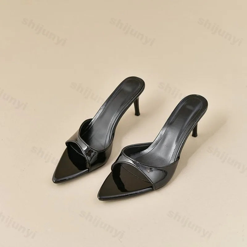 Women's High Heels Summer Slippers Women Sandals Fashion Classic Pointy Open Toe Stiletto Heels Sexy 2025 High-heeled Slippers Good Vibrations