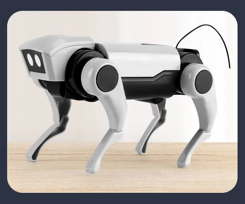 Rc Robot Children's Remote Control Mechanical Dog Toy Science Teaching Diy Assembling Model Electric Set Toys for Boys Kids Gift Good Vibrations