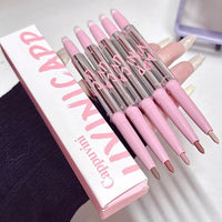 Nude Lip Liner with Lip Brush Cappuvini Korean Style Lip Makeup Long Last Velvet Matte Lipstick Good Vibrations