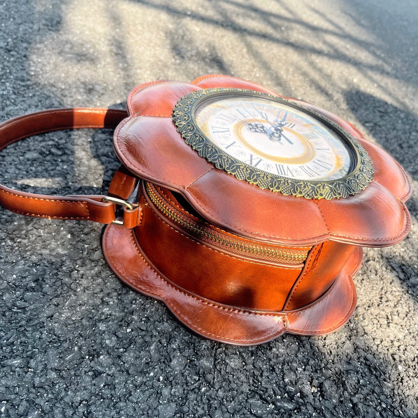 Designer Purses and Handbags Shoulder Bags funny clock-shaped bag funny Women's round bag Woman's bag High quality Good Vibrations