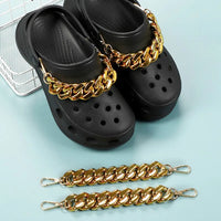 Women Shoes Chains Buckle Charms Croc Clog Sandals Hole Shoes DIY Detachable Chain For Kids Boys Girls Gifts Shoes Decorations Good Vibrations