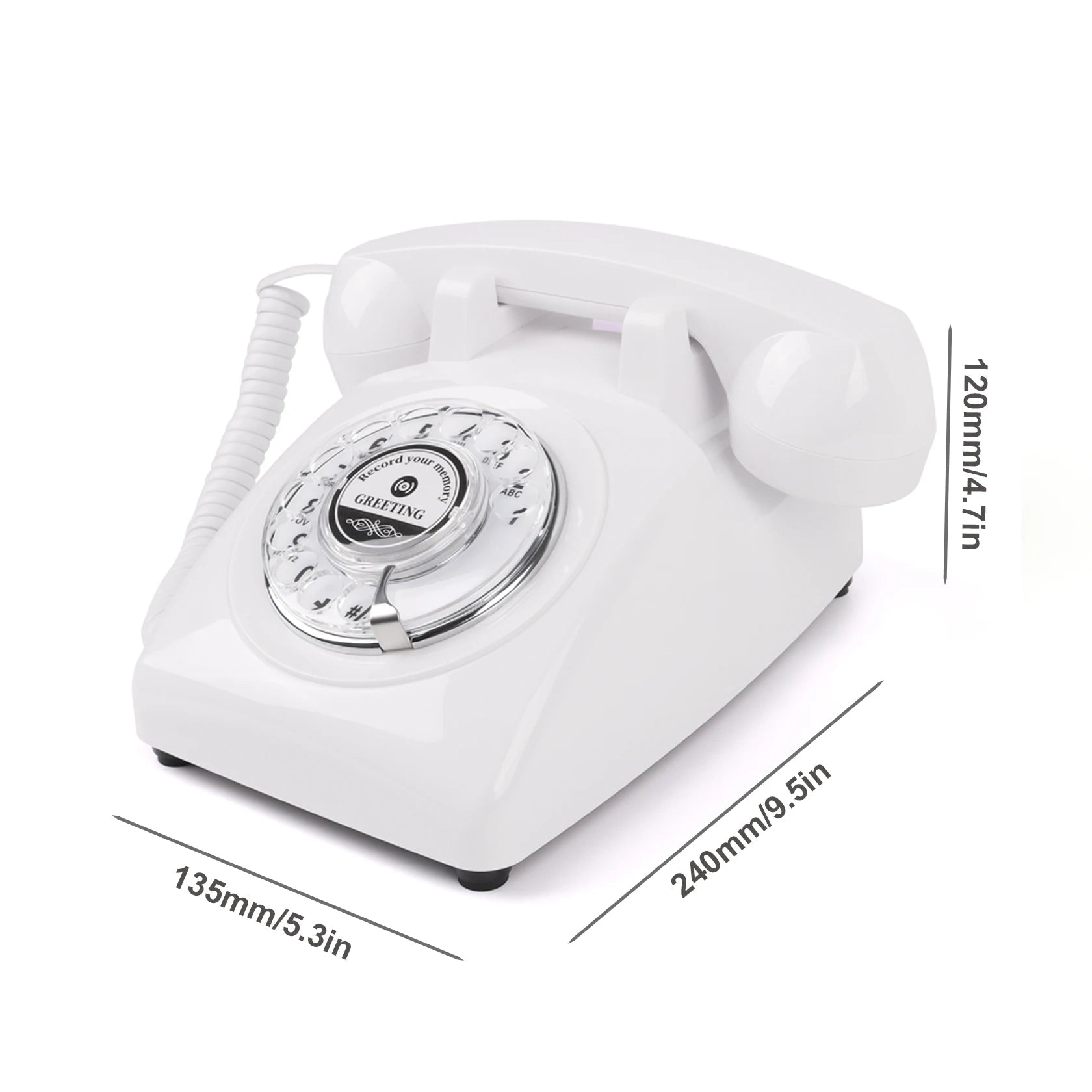 White Voice Recording Audio Guest Book – Guest Book Phone for Weddings, Bridal Showers, Anniversaries,Unique Wedding Gift Good Vibrations