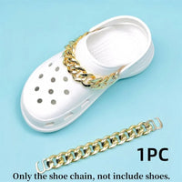 Women Shoes Chains Buckle Charms Croc Clog Sandals Hole Shoes DIY Detachable Chain For Kids Boys Girls Gifts Shoes Decorations Good Vibrations