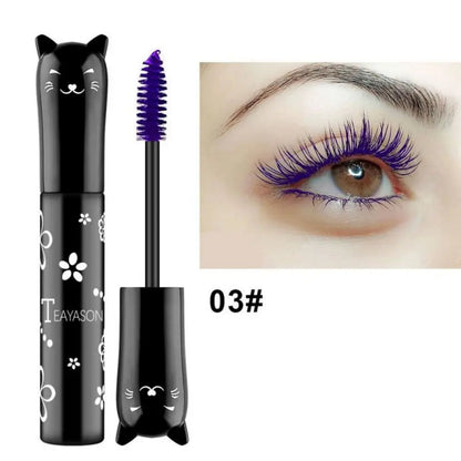 6-Colorful Mascara with Large Brush Head, Easy to Color, Non-Clumping, Non-Fading Mascara, White Purple, Sapphire Blue, Silver Coffee, Not Easy to Smudge, Mascara, Eyebrow Cream Good Vibrations