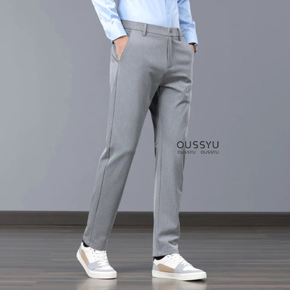 New Spring Summer Luxury Formal Pants Men Business Banquet Party Gentleman France Work Office Formal Pantalones Hombre Clothing Good Vibrations