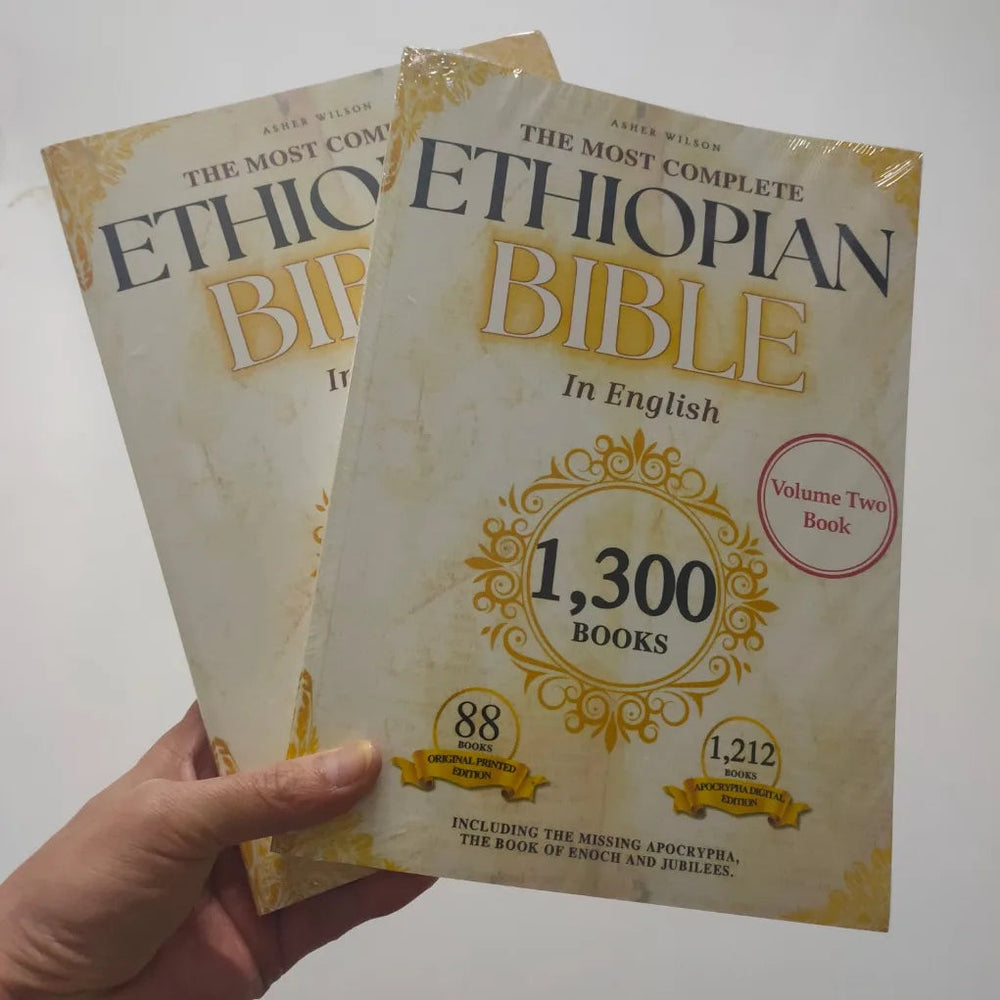 The complete 88 volume English version of the Ethiopian Bible, including missing apocrypha, Book of Enoch, and Jubilee. Good Vibrations