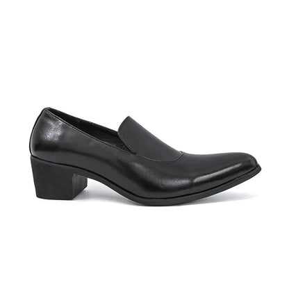 Mens Dress Shoes High Heels 5 Cm Height Luxury Genuine Leather Handmade Wedding Social Formal Shoes Male Oxford Footwear Good Vibrations