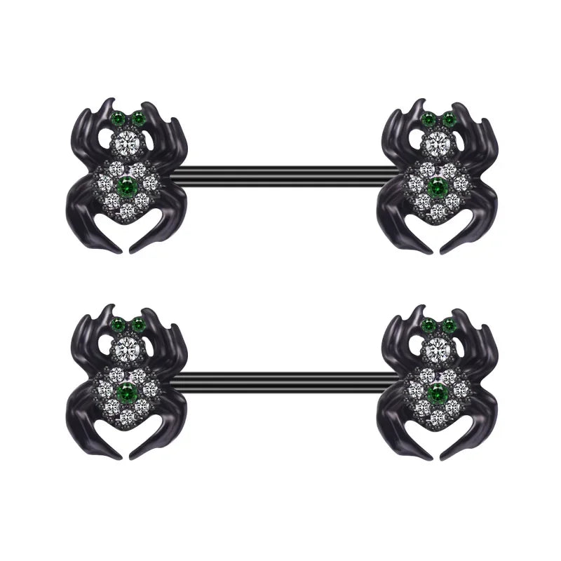 Gothic Nipple Rings Spider Skull Nipple Piercing Jewelry Halloween Body Jewelry Good Vibrations Adult Super Store