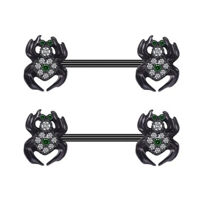 Gothic Nipple Rings Spider Skull Nipple Piercing Jewelry Halloween Body Jewelry Good Vibrations Adult Super Store