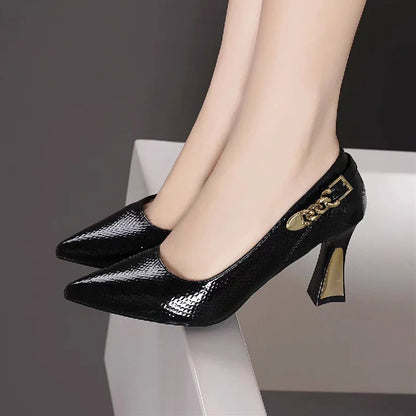 Fashion Women High Heels Shoes Sexy Pointed Toe Elegant Dress Sandals Plus Size Woman 2025 New Spring Designer Party Pumps Good Vibrations