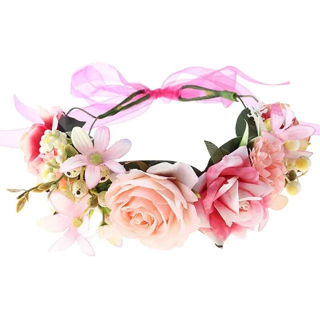 Bride bridesmaid Wreath Crown Festival Headband Good Vibrations