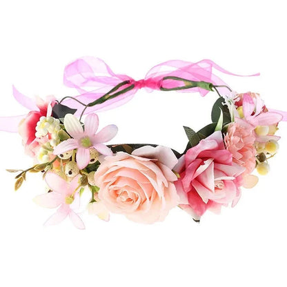 Bride bridesmaid Wreath Crown Festival Headband Good Vibrations