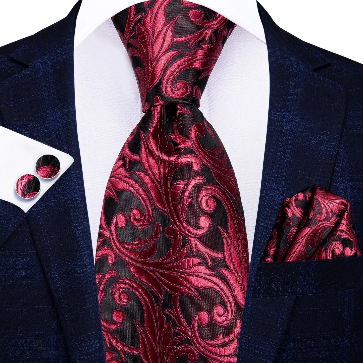 Hi-Tie 8.5cm Business Black Solid Paisley 100% Silk Men's Tie Neck Strip Ties for Men Formal Luxury Wedding Neckties Gravatas Good Vibrations