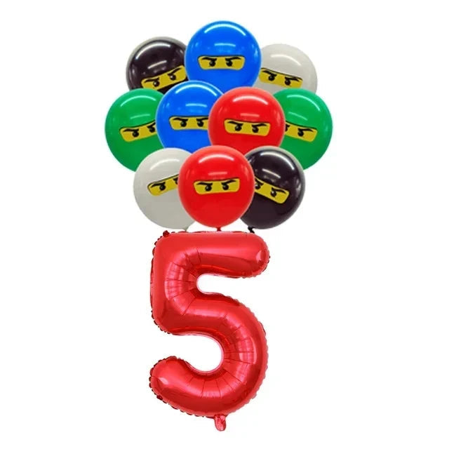Ninja Them Birthday Party Decorations Kids Disposable Tableware Popcorn Paper Plates Balloons Cup For Boys Baby Shower Supplies Good Vibrations