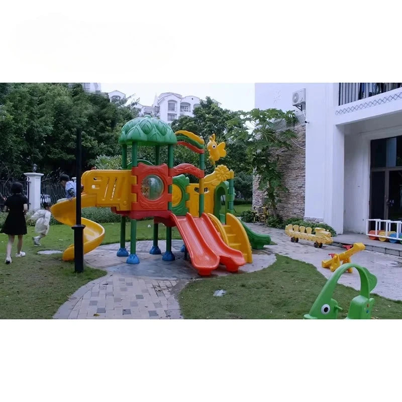 Baby Plastic Playhouses Children Slide Toddler Outdoor Play Ground House Kids Outdoor Playground Equipment Sets for Kindergarten Good Vibrations