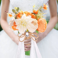 30CM Wedding Decoration Bridal Holding Flowers Artificial Roses Bundle Home Decoration Photography Props Silk Flowers Good Vibrations