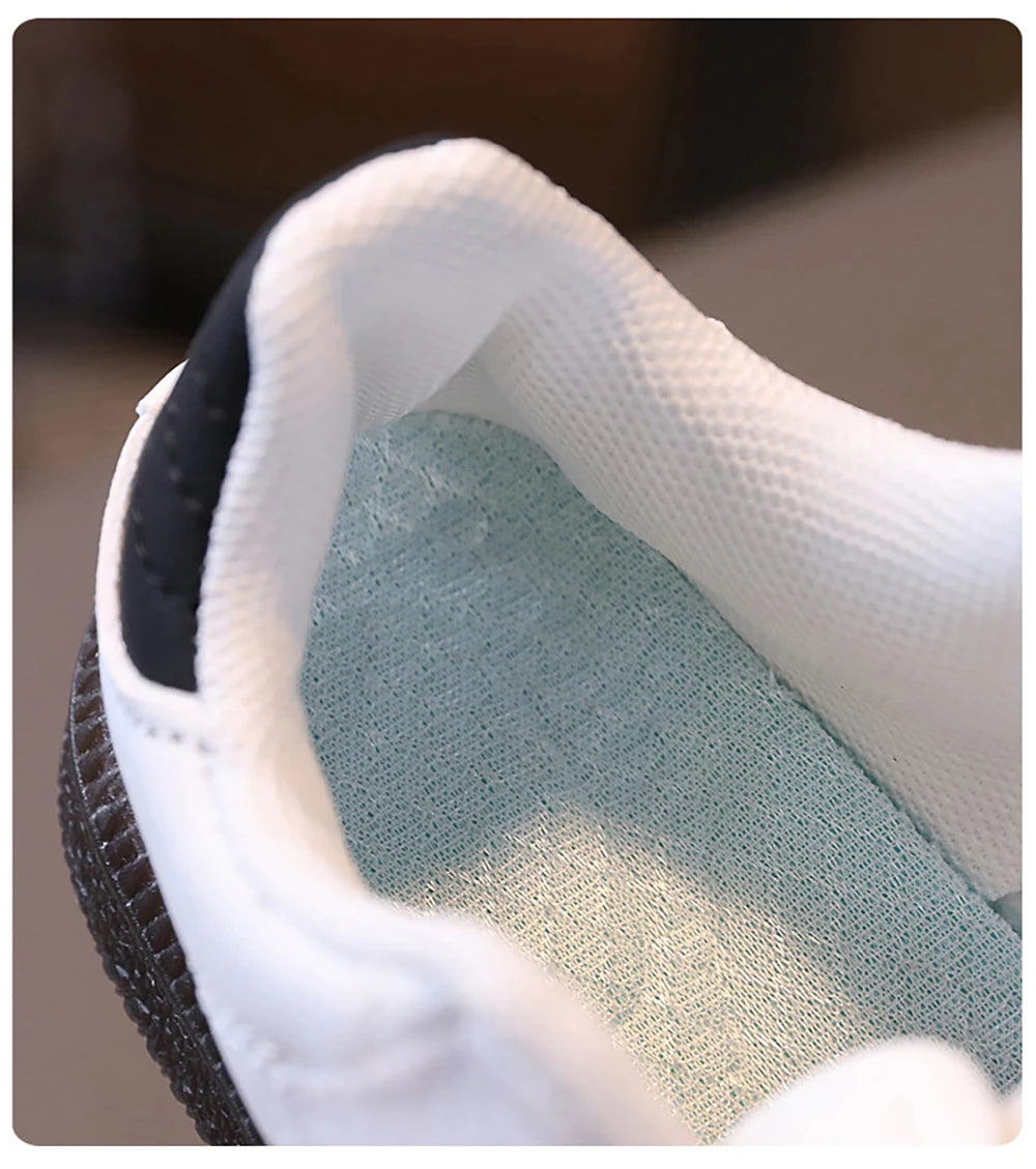 Fashion Sport Shoes For Children PU Leather Ergonomics Kids Sneakers Soft-soled Children's Sneakers Boy's Girl's Tennis Shoes Good Vibrations