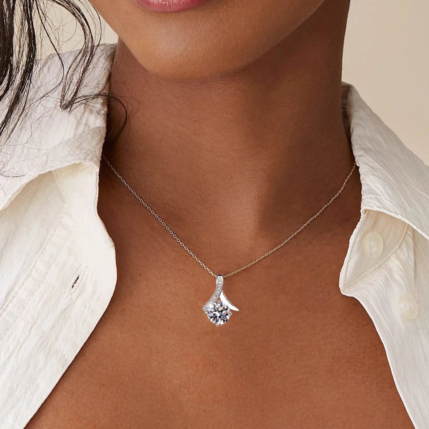 [Gift Box] Confession Fishtail Necklace I Love You Collarbone Chain | Valentine's Day Birthday Gift for Girlfriend/Mom Good Vibrations