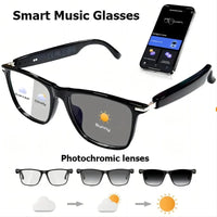 New smart glasses with auto-dimming lenses, built-in microphone and speaker, HD voice calls and HIFI sound quality. Good Vibrations