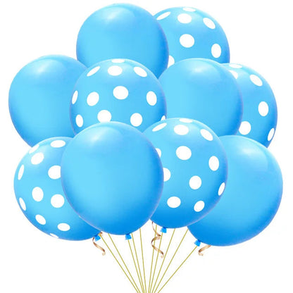 20pcs Polka Dot Balloons Globes 12Inch Pink Blue Latex Polka Dot Balloon Multicolor Wedding Birthday Party Festival Decoration Good Vibrations