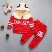 New Autumn Newborns Clothes For Girls Baby Outfits Children Boys Hooded Jacket Pants 2Pcs/Sets Infant Sportswear Kids Tracksuits Good Vibrations