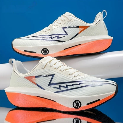 Men's Fashionable Casual Comfortable Sports Running Shoes - Breathable Fabric Upper, Non-Slip, Wear-Resistant, Shock-Absorbing Sole, Round-Toe Lace-Up Casual Running Shoes, Suitable for All Seasons Good Vibrations