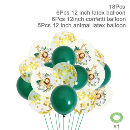 Jungle Safari Birthday Decoration Jungle Animals 1st Birthday Gifts Decoration Wild One Birthday Tableware Baby Shower Decor Good Vibrations