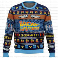 Back To The Future Ugly Christmas Sweater Cartoon Anime Women Men Pullover Tops 2025 New Fashion Couple Hoodie Sweatshirt Good Vibrations