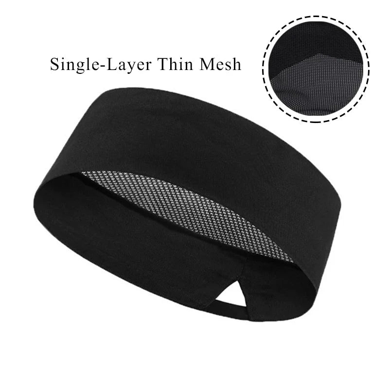 Chef Hats for Men Women Chef Beanie Cook Caps for Japanese Korean Style Cuisine Hats Thick Thin Net Flat Cap for Sushi Waiter Good Vibrations