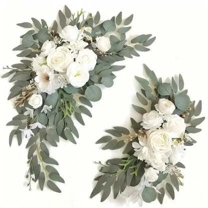 Romantic White Artificial Wedding Flowers Artificial Arch Flowers Artificial Wedding Arch Flowers Kit Wedding Welcome Sign Decor Good Vibrations