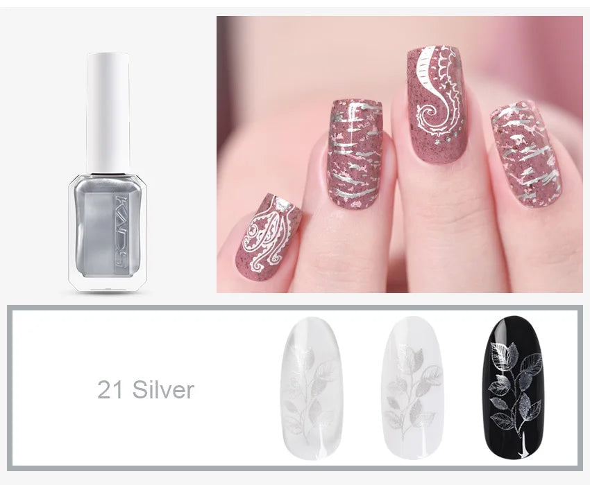 11ml 24 Colors Nail Stamping Polish Gold Silver Nails Art Varnish for Stamping Plate DIY Nail Printing Polish Nail Art Tools Good Vibrations