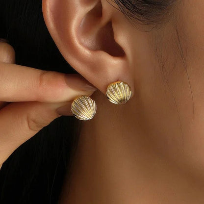 Fashion Asymmetric Ocean Style Earrings Stud  For Women Starfish Shell Earring Ear Ring Imitation Pearl Zircon Jewelry Gift Good Vibrations