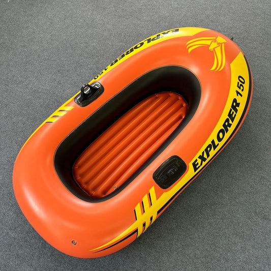Inflatable Boat Outdoor Inflatable Fishing Bo at Single Rafting Swimming Pool Toy Boat Good Vibrations