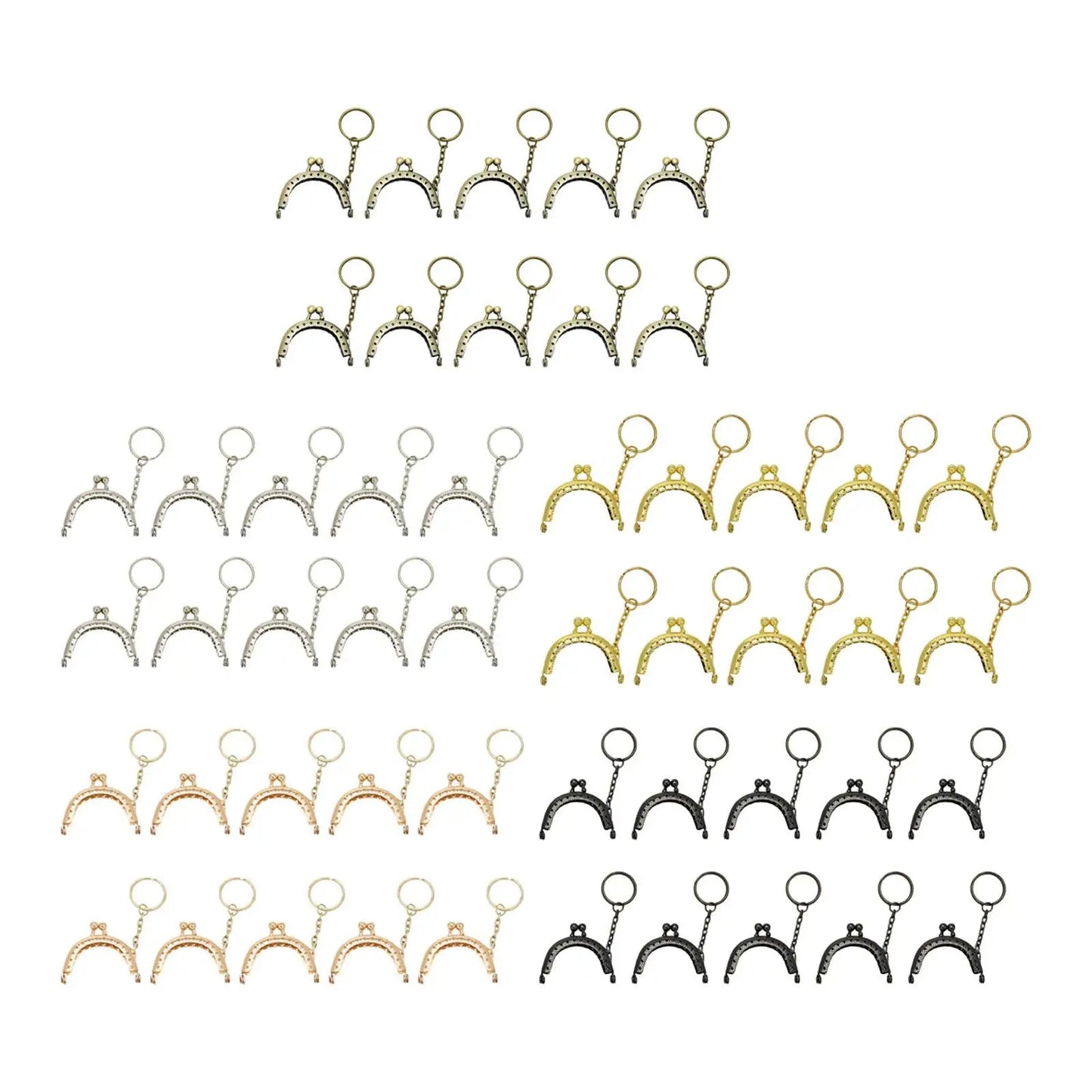 Purse clasp , 10Pcs 5cm Metal Purse  with , Coin Bag Accessories  for DIY Craft Good Vibrations