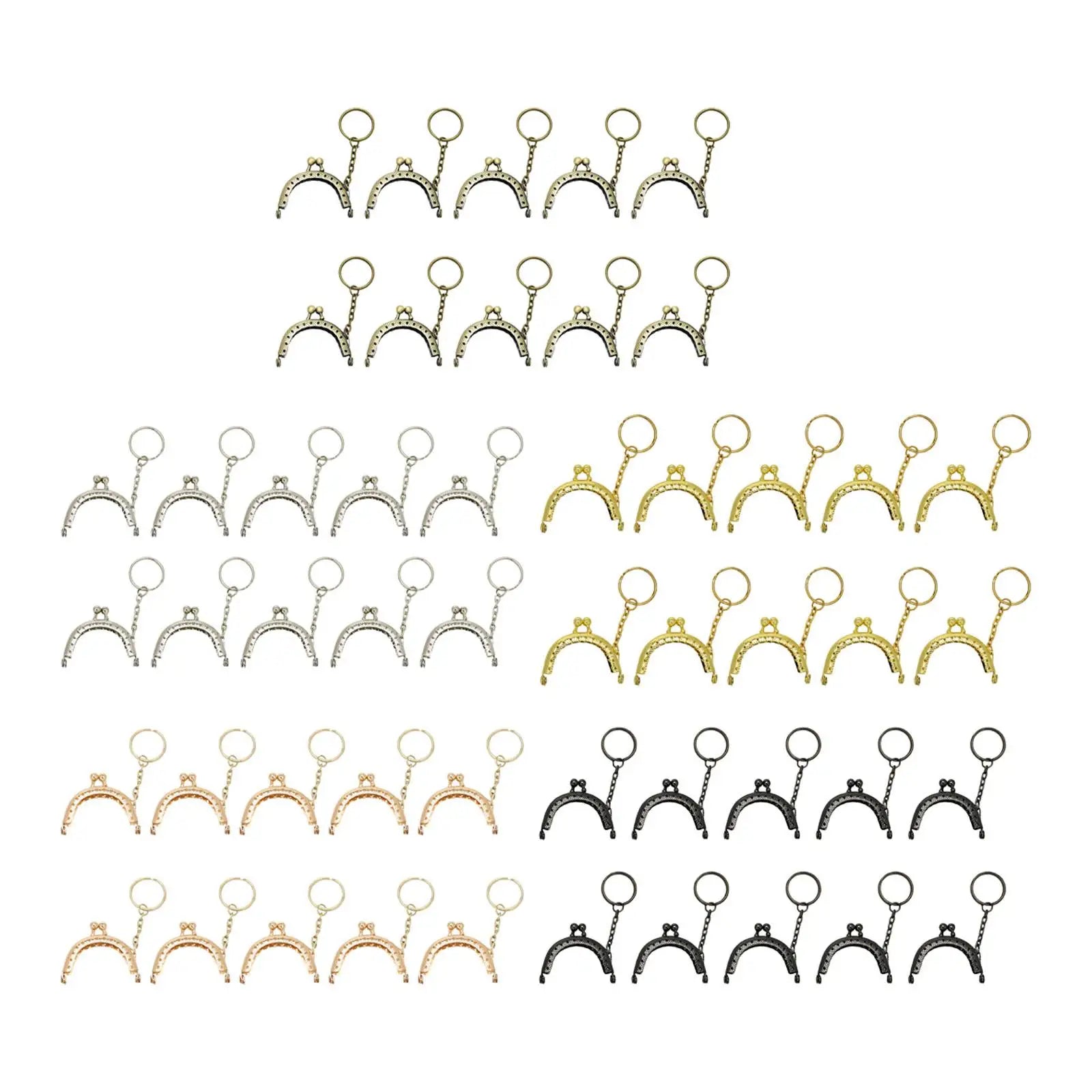 Purse clasp , 10Pcs 5cm Metal Purse  with , Coin Bag Accessories  for DIY Craft Good Vibrations