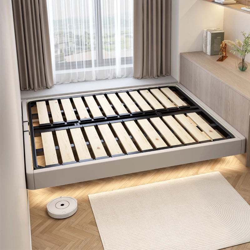 Individual Double Bed Frames Nordic Modern Minimalist Twin Double Bed Bases Wood Sleeping Luxury Cama Queen Size Hotel Furniture Good Vibrations