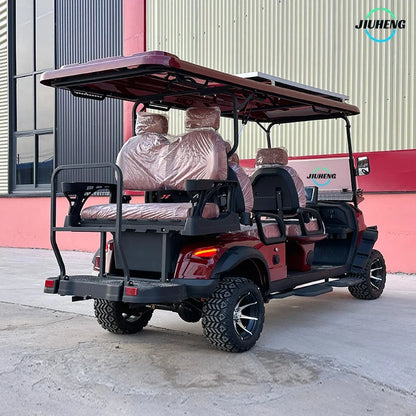 2025 New 48V/72V EEC/DOT Certified Electric Sightseeing Car Hot Selling 6 Seat Amusement Park Golf Carts with 2 & 4 Seats Good Vibrations