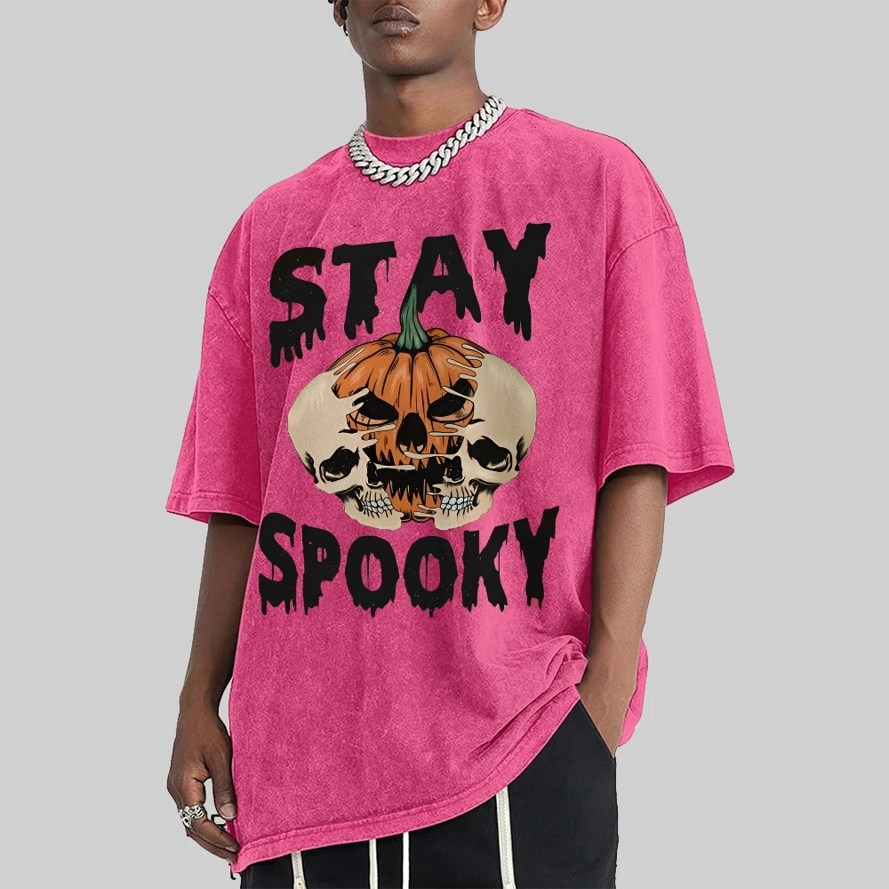 Neutral Style Retro Outfit T-Shirt Pure Cotton High Quality Pumpkin Letter Graphic Printing Fashion Trend Loose Short Sleeves Good Vibrations