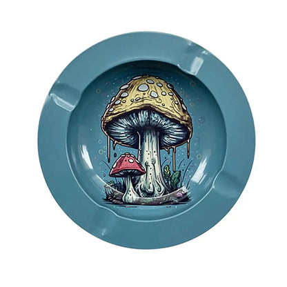 Bar Cigar Round Ashtray Tobacco Herb Metal Cigarette Rolling Tray Smoking Accessories Creative Personality Men's Gadgets GOOD Vibrations Adult Super Store