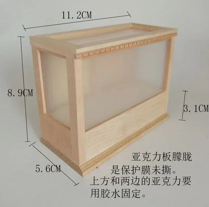 1:12  Miniature Dollhouse Furniture Model Play House Toy Cabinet Wooden Clamshell Desk New Diy Miniature Dollhouse Accessories Good Vibrations