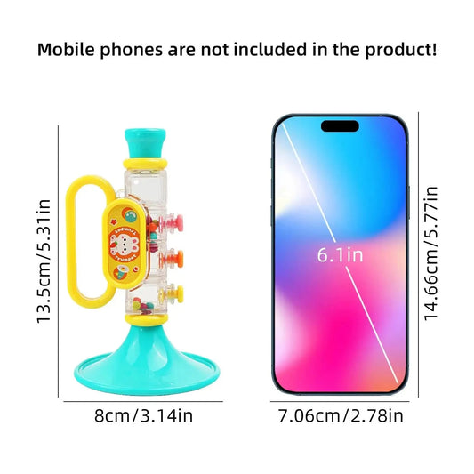 Children's trumpet toy, blowing music, playing instruments, harmonica, whistle, male and female toys Good Vibrations