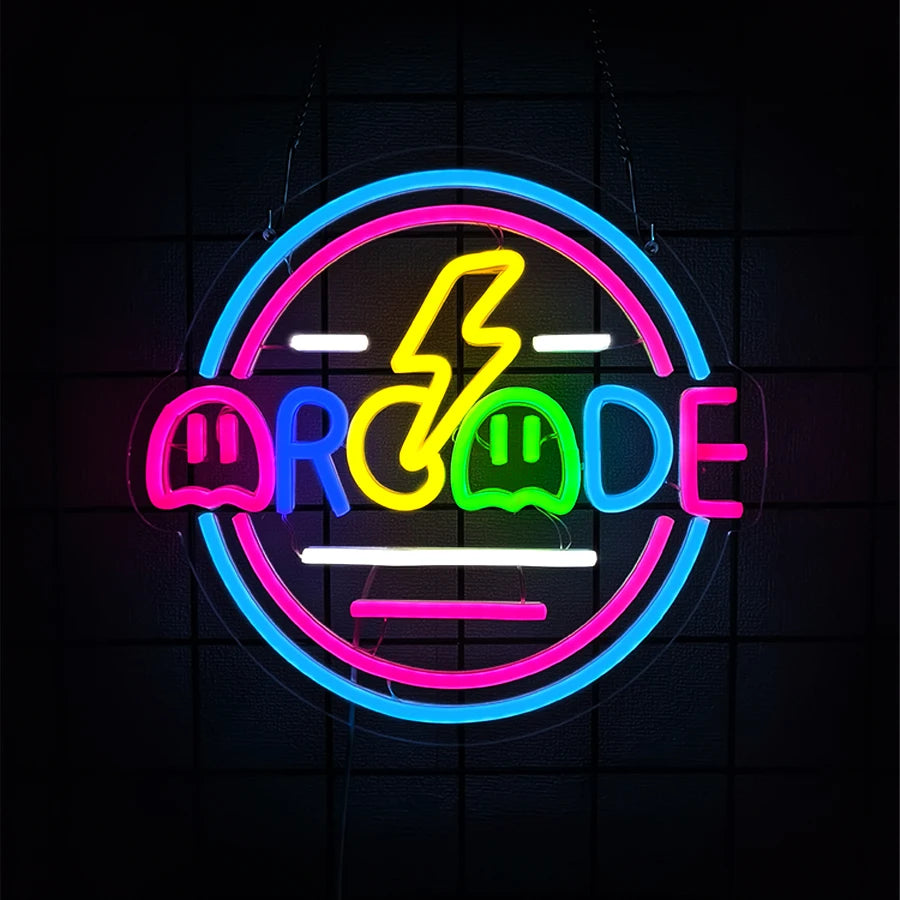 Game Neon Sign, Earphone Icon Aesthetic Operation Light, Used For Artistic Decor Of Rooms, Game Rooms, Clubs And Man Caves. Good Vibrations