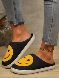 Women's Winter Slippers New Halloween Cartoon Star Eyes Smiling Face Indoor Warm Plush Slippers Good Vibrations
