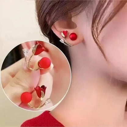 925 Silver Needle Korean Fashion Zircon Geometric Earrings For Women Jewelry 2026 Trending Luxury Crystal Cross Stud Earrings Good Vibrations
