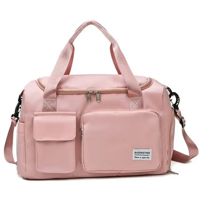 Travel Bag Large Capacity Weekender Carry On Duffle Bags with Shoe Compartment Sports Fitness Bags for Women Shoulder Bag Good Vibrations