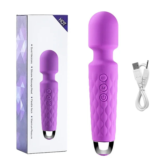 Powerful Handheld Massager Av Vibrator 20 Speed Wand Vibrating Massage Magic Full Body Therapy Motor Dildo Masturbator Sex Toy Good Vibrations Adult Super Store