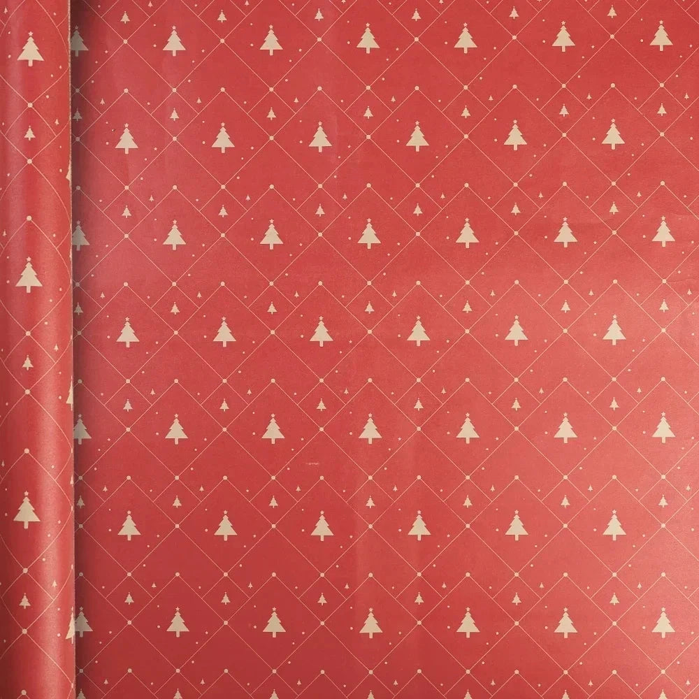 24/1Rolls Christmas Xmas Tree Santa Claus Snowflake Wrapping Paper DIY Craft Gifts Packaging Paper Party Home Decoration Good Vibrations