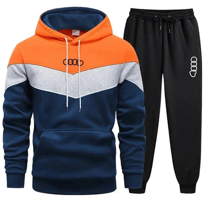 Men's Clothing Casual Sweatshirt Suit Sweatshirts for Men Daily Tricolor Hoodies Hot High Quality 2024 Sports Tracksuit Jogging Good Vibrations