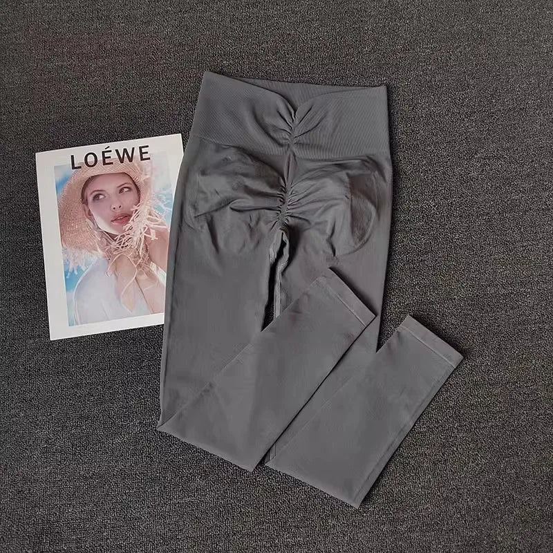 High-end Yoga Pants Women Fitness Leggings High elastic Sports Pants Push UP Tights Running Leggings Breathable Gym Leggings Good Vibrations